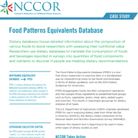 Food Patterns Equivalents Database Case Study