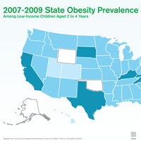 State Obesity Prevalence Among Low-Income Children Aged